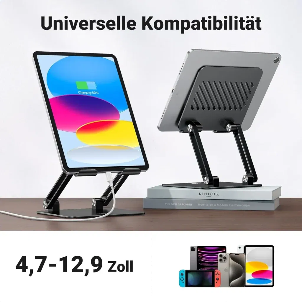 Ugreen Tablet / Ipad Ständer Aluminium (Bis 12,9 Zoll, Ipad Pro Air Mini 11 12.9 Galaxy Tab S9) Für 19,49 € Inkl. Versand