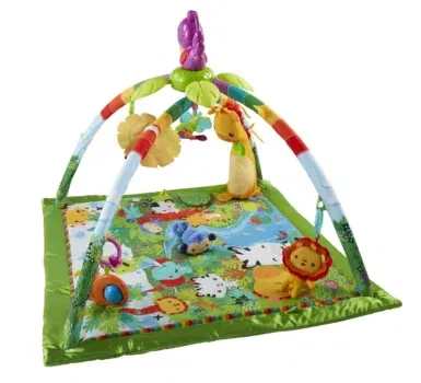 Fisher-Price Rainforest Erlebnisdecke Baby (Krabbeldecke mit Spielbogen)