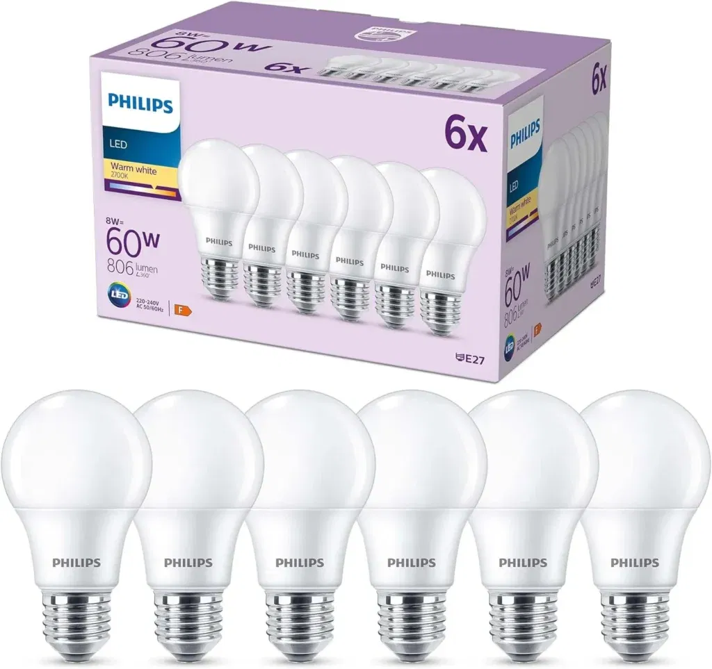 Philips Classic Led E27 Lampe, 60W, Matt, Warmweiß, Nicht Dimmbar, 6Er Pack Für 11,99 € Inkl. Prime-Versand Statt 17,64 €