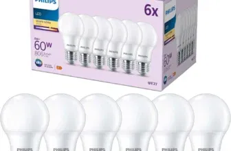 Philips Classic LED E27 Lampe, 60W, matt, warmweiß, nicht dimmbar, 6er Pack für 11,99 € inkl. Prime-Versand statt 17,64 €