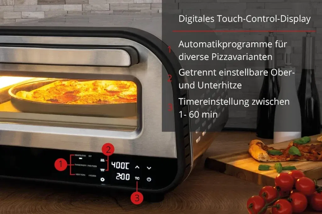 Unold Pizzaofen Luigi 68816 (Bis Zu 400°C | 2 Min. Backzeit) 🍕