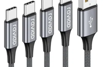 RAVIAD USB Typ C Kabel Set (4er Pack, 0.5M 1M 2M 3M, Schnellladekabel, iPhone, Galaxy, Google uvm.) ⚡