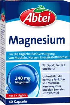 Abtei Magnesium Kapseln 240 mg – der tägliche Energiekick für 2,37 € inkl. Prime-Versand statt 2,99 €