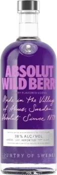 Absolut Vodka Wild Berri 38% (Wodka mit fruchtig-intensivem Wildberry-Geschmack, ohne Zucker) 🍇