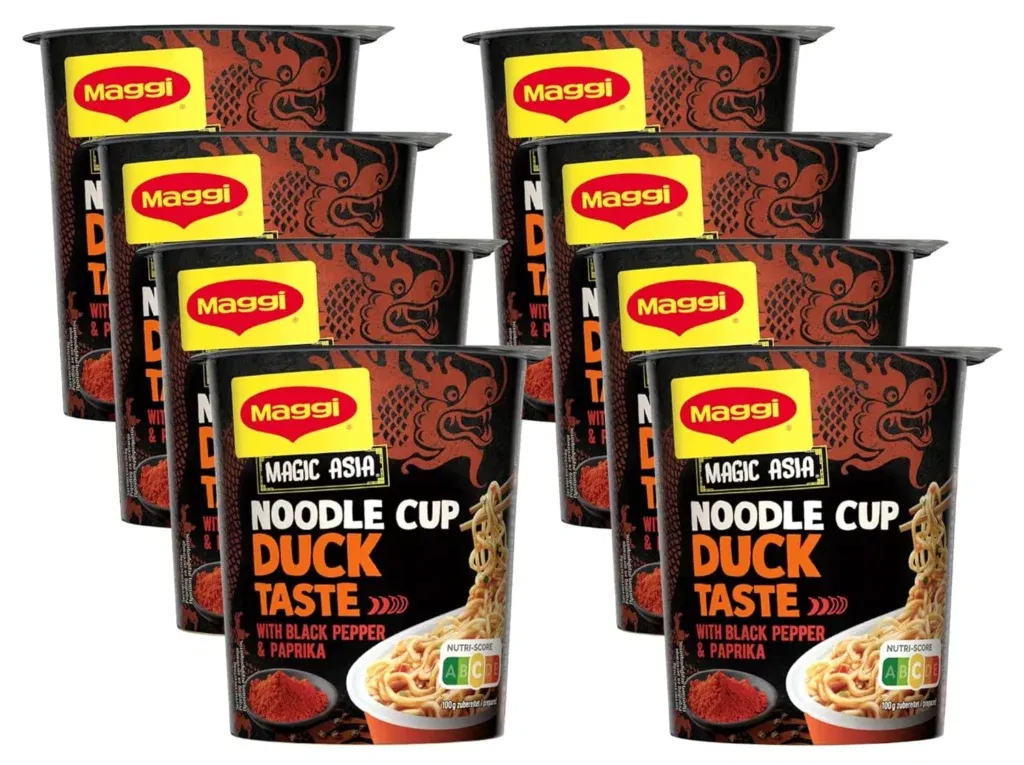 8Er Pack Maggi Magic Asia Noodle Cup Duck