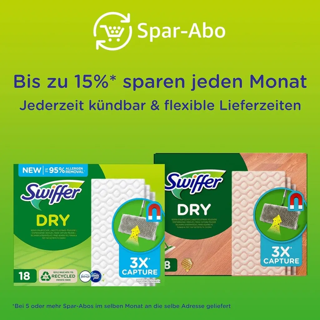 Swiffer Bodenwischer Trockene Bodentücher (80 Tücher)🧹