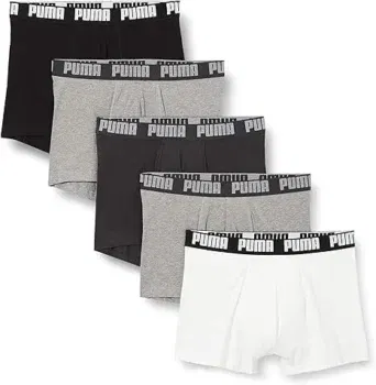 PUMA Herren Basic Boxers (5er Pack | Gr. S, M, XL, XXL) ab 25,49 € inkl. Versand statt 44,90 € 🩳🎉