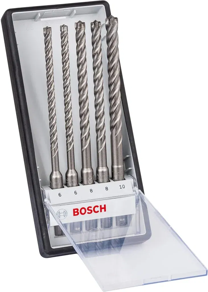 Bosch Professional Zubehör Sds Plus-5 Hammerbohrer-Set, Robust Line, 5-Tlg., 6–10 Mm