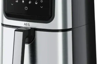 AEG AF6-1-4ST Gourmet 6 Heißluftfritteuse (8 Programme, 3,5 l Fassungsvermögen, spülmaschinenfest, LED Touch-Display)