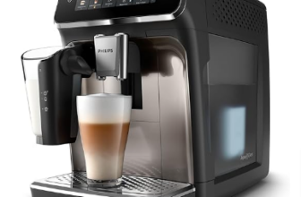 Amazon-de-Philips-3300-Series-Vollautomatische-Espressomaschine-6-Getränke-Modernes-Farb-Touchscreen-Display-LatteGo-Milchsystem-SilentBrew-100-Keramikmahlwerk-AquaClean-Filter-Schwarzchrom-EP3347-90-