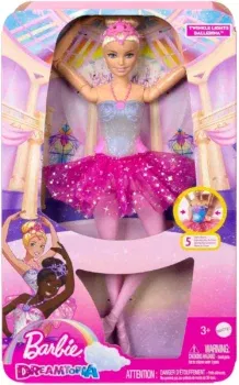 Barbie Dreamtopia Ballerina Puppe (5 Licht- und Soundeffekte, Bewegliche Barbie)