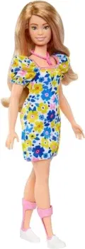 Barbie x NDSS Fashionistas Puppe mit Down-Syndrom im Blümchen­kleid HJT05