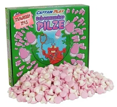 CAPTAIN PLAY Schaumzucker Pilze Strawberry Style