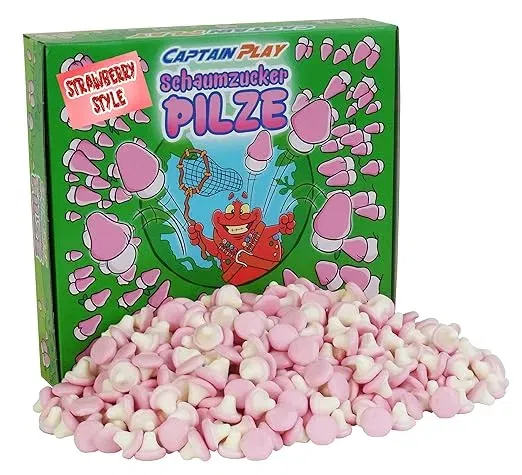 Captain Play Schaumzucker Pilze Strawberry Style