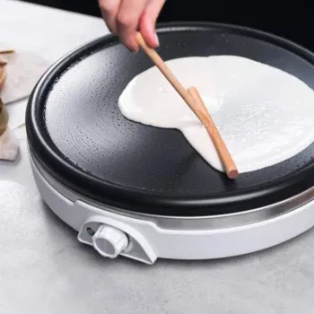 Cecotec 8019 Crêpes-Maker Fun Crepestone XL INOX (1350 Watt, Edelstahl, abnehmbare Platte mit Antihaftbeschichtung)