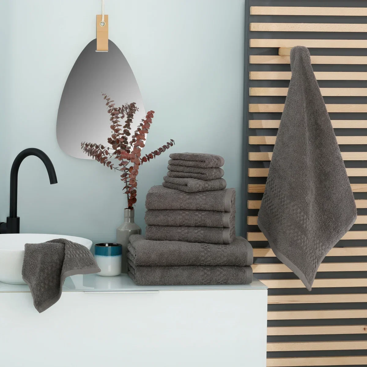 Home affaire Handtuch Set „Regona“ (10er Set, 100% Baumwolle, 500 gr/m², 7 Farben)