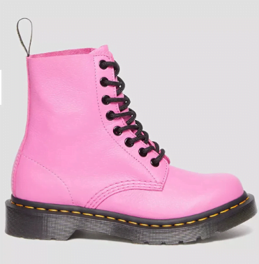 Dr-Martens-Stiefelette-Rosa-Flacher-Absatz-Trendyol