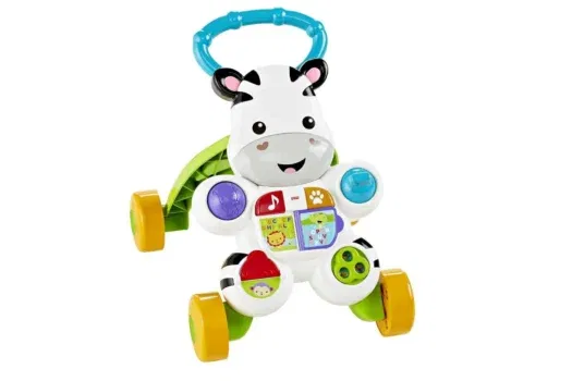 Fisher-Price HBW56 - Lern mit mir - Zebra Lauflernwagen (für Kinder ab 6 Monaten)