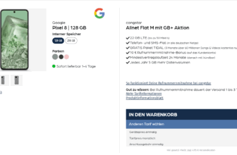 Google Pixel 8 + congstar Allnet Flat M mit 22 GB LTE