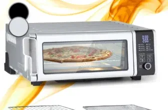 Klarstein Heißluftfriteuse Mini Backofen (Air Fryer zum Frittieren, Friteuse mit Touch-Bedienfeld, Timer, Einstellbare Temperatur & 8 Programme)