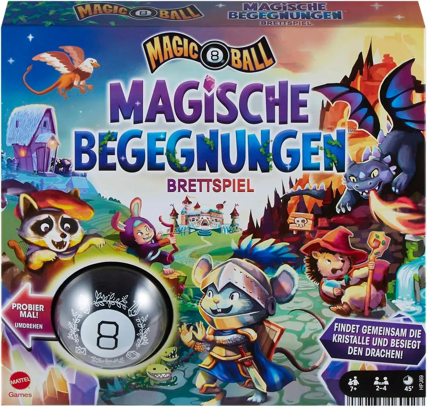 Mattel Games Magic 8 Ball - Kooperatives Familien Brettspiel (Für 24 Spieler Ab 7 Jahren)