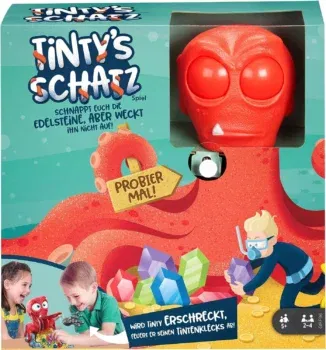 Mattel Games GRF96 - Tinty's Schatz Spiel für Kinder mit Oktopus