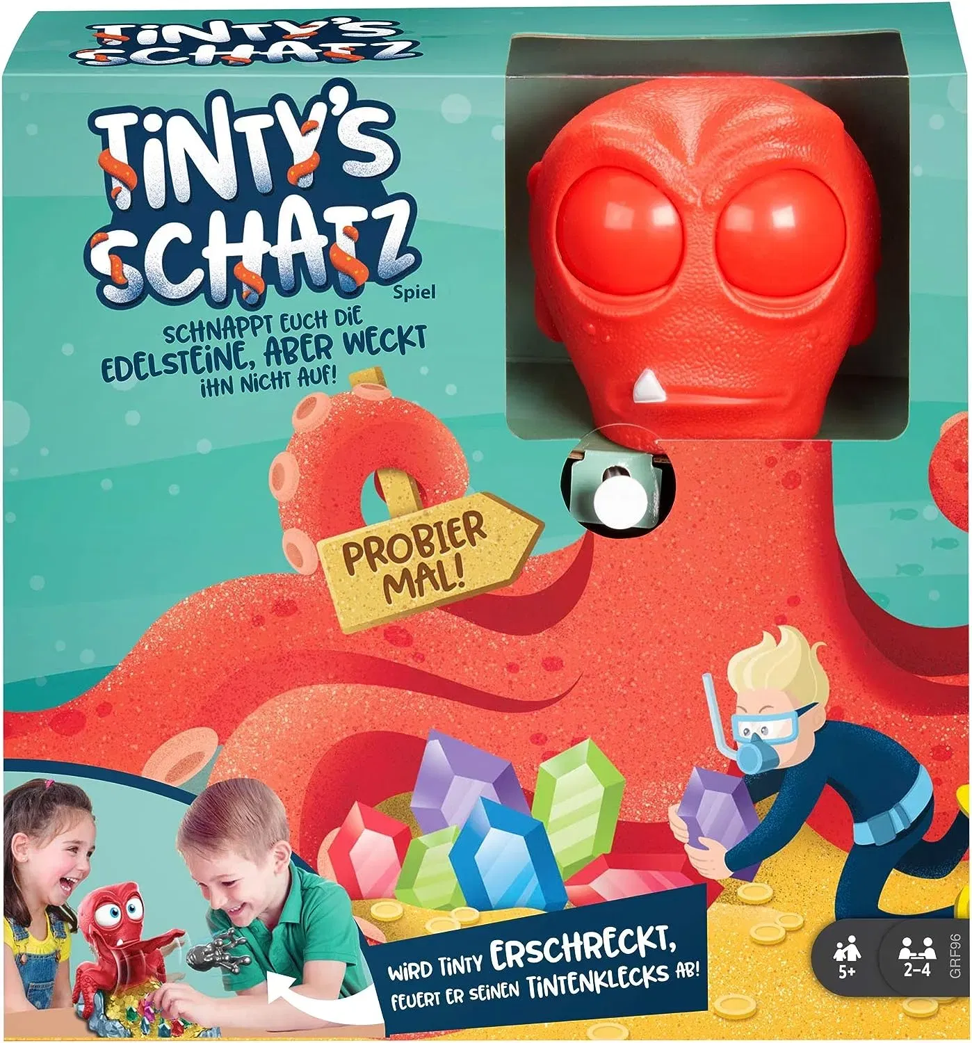 Mattel Games Grf96 - Tinty's Schatz Spiel Für Kinder Mit Oktopus