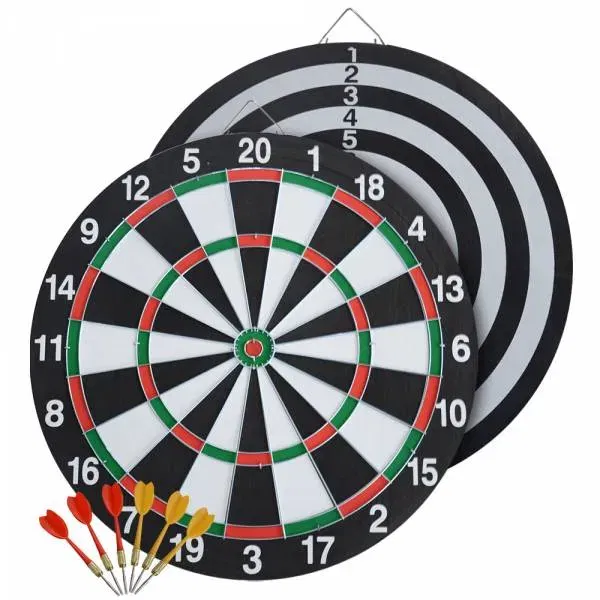 Muwo Dartsscheibe Mit 6 Pfeilen Set