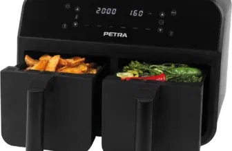 Petra PT4750BLKVDE Heißluft-Fritteuse XXL (7,4 Liter, 2.400 Watt)