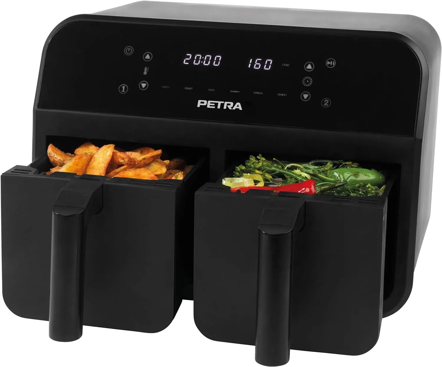 Petra Pt4750Blkvde Heißluft-Fritteuse Xxl (7,4 Liter, 2.400 Watt)