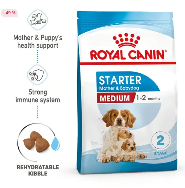 Royal Canin Medium Starter Fuer Tragende Huendinnen Und Welpen Mittelgrosser Rassen 1