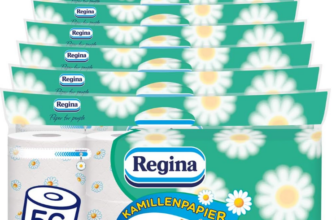 Regina-Kamillenpapier-3-lagiges-Toilettenpapier-56-Rollen-Packung-7-x-8-Einzelpackungen-150-Blatt