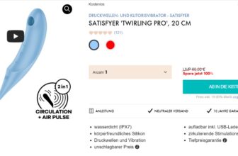 Satisfyer Twirling Pro Connect App Bluetooth Druckwellen- und Klitorisvibrator