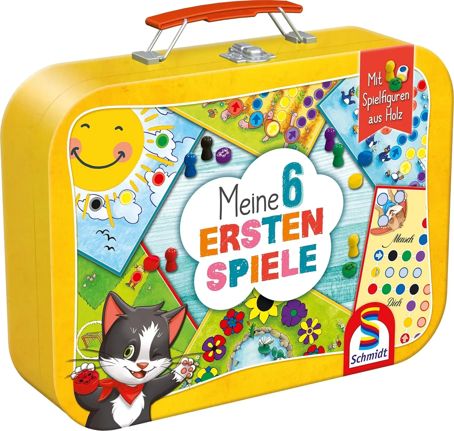 Schmidt Spiele (40591) Meine 6 Ersten Spiele Im Metallkoffer - Kinderspielsammlung Für Kinder Ab 3 Jahren