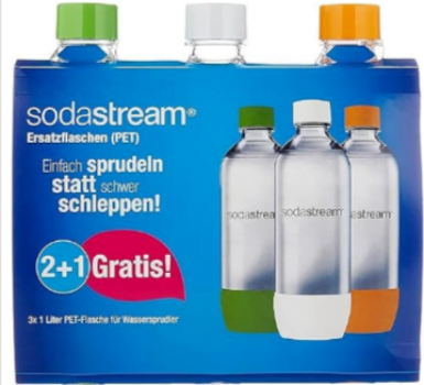 SodaStream-Aktions-Set-Pet-Flaschen-2-1-3x-1L-aus-bruchfestem-kristallklarem-PET-in-den-Farben-Weiß-Grün-Orange-Amazon-de-Küche-Haushalt-Wohnen