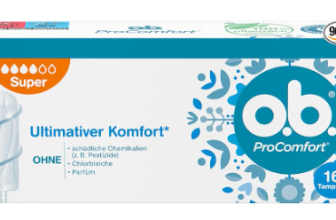 o.b. ProComfort Super Tampons Packung mit 6x16 Stück