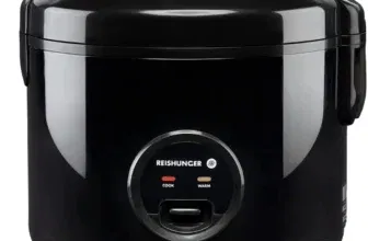 Reishunger Reiskocher (1,2l / 500W / 220V) inkl. Dämpfeinsatz, Löffel & Messbecher