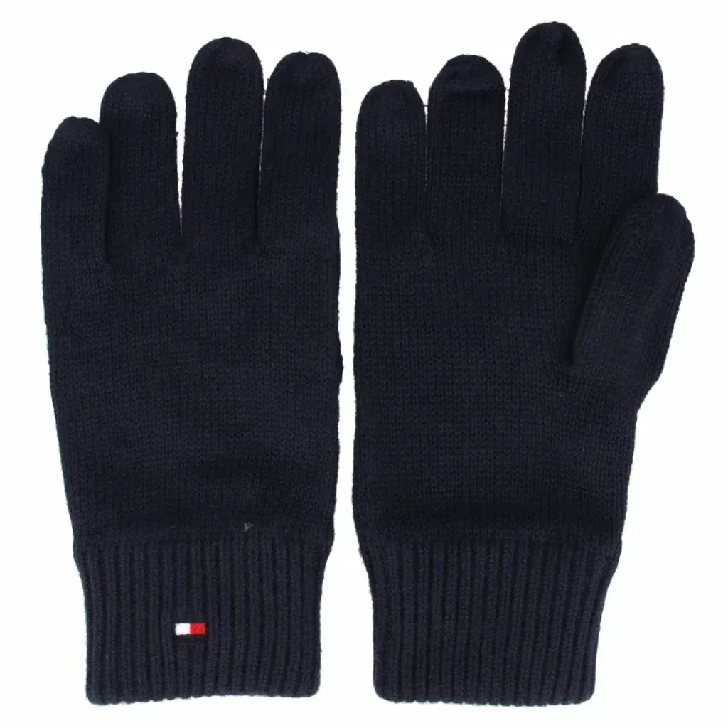 Tommy Hilfiger Herren Essential Flag Knitted Gloves Handschuhe (Blau, Grau, Schwarz) Für 22,96 € Inkl. Versand Statt 34,14 €