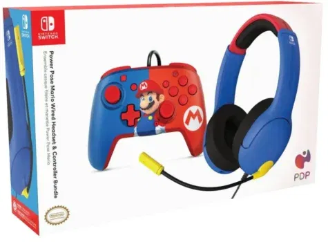 PDP Gaming Mario Bundle (Controller + Headset) für Nintendo Switch für 29,99 € mit Prime-Versand 🌟