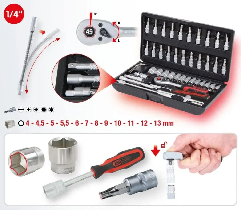 Ks Tools 917.0648 1/4&Quot; Steckschlüssel-Satz 48-Tlg Für 18,99€ Inkl. Versand