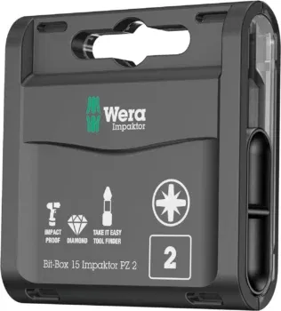 Wera 05057763001 IMPAKTOR Diamond 1/4 Zoll T 20 L.25mm 15 Bits für 13,32 € inkl. Prime-Versand