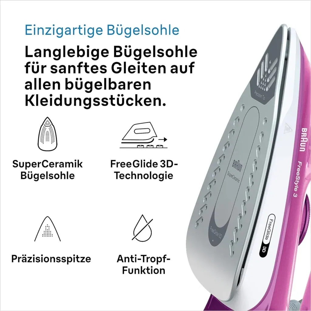 Braun Freestyle 3 Fi3124 Pu Dampfbügeleisen Für 39,99 € Inkl. Prime-Versand