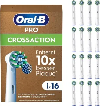 Oral-B Pro CrossAction Aufsteckbürsten, 16 Stück für 33,27 € inkl. Prime-Versand