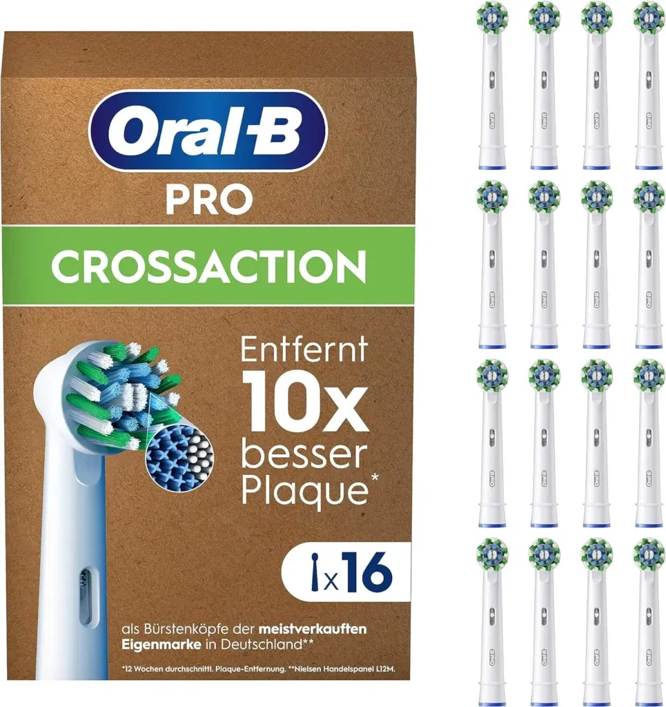 Oral-B Pro Crossaction Aufsteckbürsten, 16 Stück Für 33,27 € Inkl. Prime-Versand