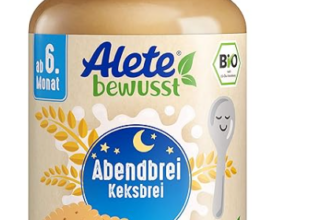 Alete-bewusst-BIO-Abendbrei-Keksbrei-ab-dem-6-Monat-Babybrei-mit-Magermilch-Keksmehl