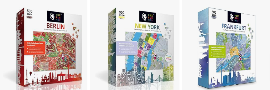 Verschiedene PuzzleMap Stadtpläne für 7,95 € (Prime) statt 29,95 € z.B.: London, Frankfurt, Berlin, Paris und mehr