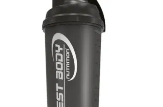 Best Body Nutrition Eiweiß Shaker - Schwarzer Stahl (700 ml, BPA frei)