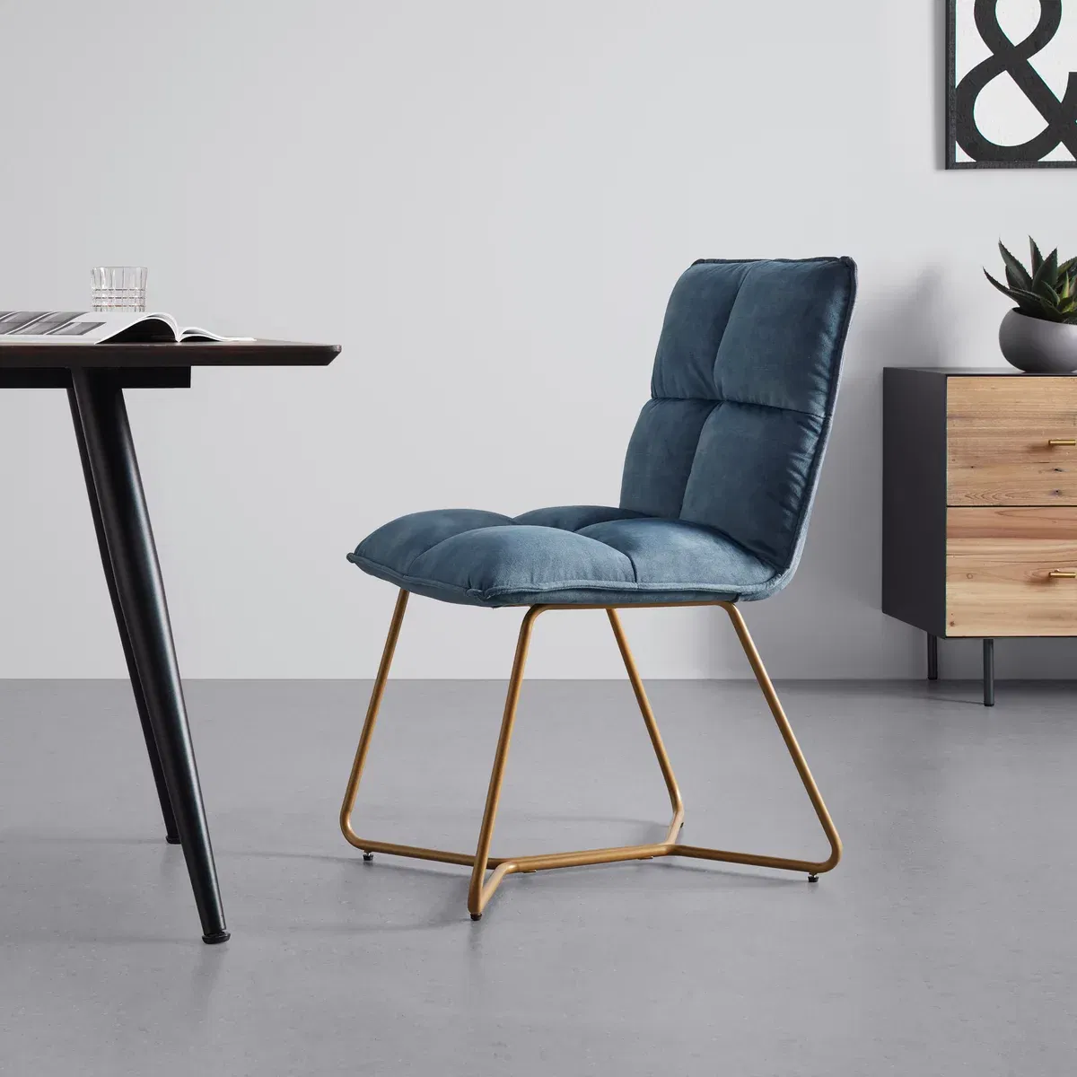 Bessagi Home Stuhl „Fonia“ (Blau, Dunkelgrau, Beere) für 50,50 € inkl. Versand