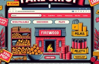 Illustration einer skeptischen Hand vor Laptop mit holzhaven.de Website