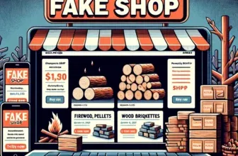 Warnung vor Betrug: Hand mit Stoppschild vor Fake-Shop